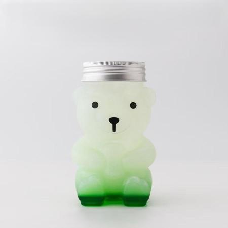 ドリンクボトル　クマボトル　350ml 100個　フタ付き　※沖縄・離島 送料別途