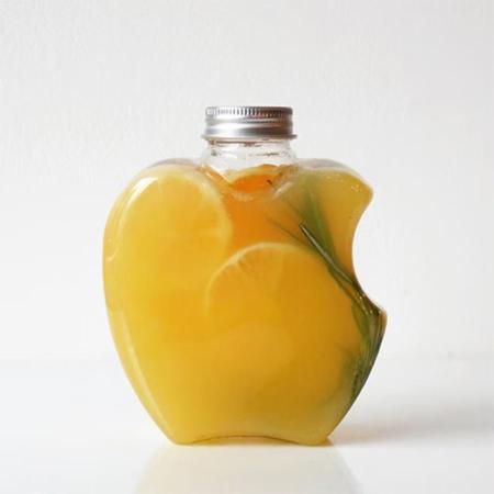 ドリンクボトル　アップル　400ml 200個　フタ付き　※沖縄・離島 送料別途