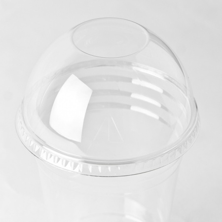 プラスチックカップ用フタ　ドームフタ ストロー穴なし　96mm口径 2,000個 (PET製)　※北海道・沖縄・離島 送料別途 ※個人宅配送不可 (東名化学)