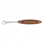 木製キーホルダー　茶(ウォルナット)　WD-160 サーフボード　ルームキーホルダー