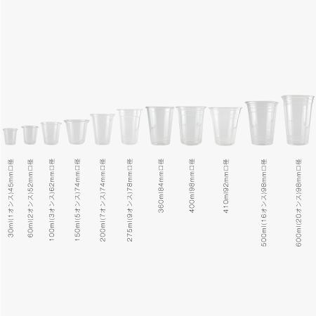 512400｜プラスチックカップ 150ml(5オンス) 74mm口径 1,000個(PET製