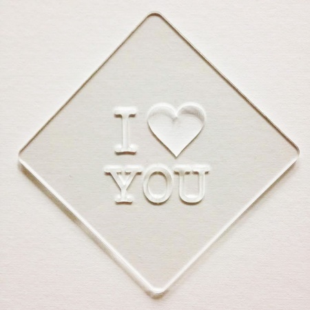 カフェアートステンシル　I LOVE YOU　LAS-0047　4573169220474