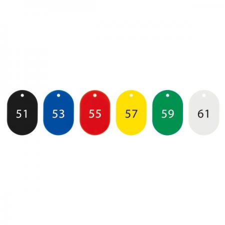 クローク札　札のみ　大・51～75番　BF-52 スチロール番号札(番号入) オープン工業