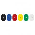 クローク札　札のみ　小・1～25番　BF-70 スチロール番号札(番号入) オープン工業