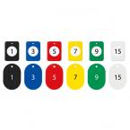 クローク札　クリップタイプ　1～20番　親子札2枚組　BF-150 クロークチケット オープン工業