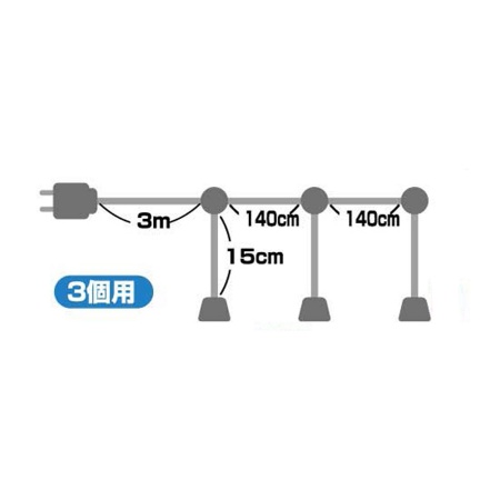 提灯用ソケット　3個用　9029