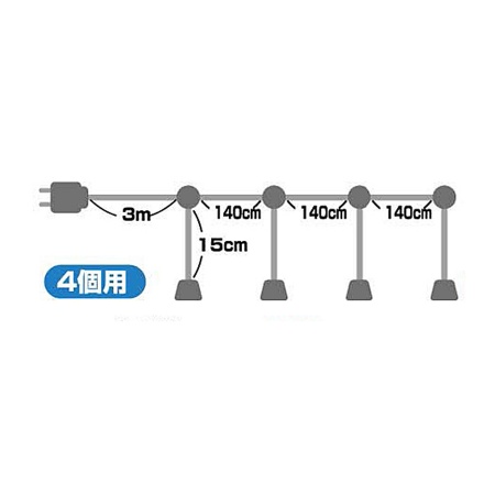 提灯用ソケット　4個用　9030