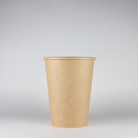 厚紙未晒紙コップ　420ml(12オンス)　90mm口径 1,000個　KMA-360ナチュラル　※北海道・沖縄・離島 送料別途