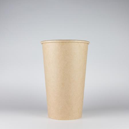 厚紙未晒紙コップ　500ml(15オンス)　90mm口径 1,000個　KMA-470ナチュラル　※北海道・沖縄・離島 送料別途