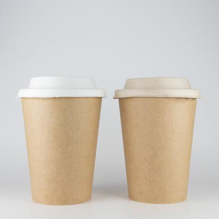 厚紙未晒紙コップ+パルプリッド 420ml(12オンス)　90mm口径 1,000個セット　KMA-360本体ナチュラル　※北海道・沖縄・離島 送料別途