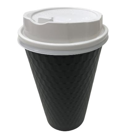KMW-470-BLK｜断熱二重エンボス紙コップ 460ml(15オンス) 1,000個 KMW