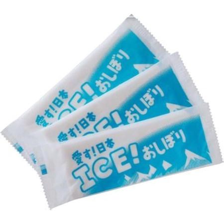 不織布おしぼり 「ICE!」　190×250mm　平型1,200本　※北海道・沖縄・離島 送料別途