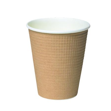 エンボス紙コップ　260ml(9オンス)　1,500個　SMP-260E 未晒ムジ　※沖縄・離島 送料別途