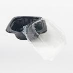 TNランチ丼セット黒B 本体+蓋 本体黒色600セット 172×172×約92mm ※本体は電子レンジ可 ※沖縄・離島 送料別途