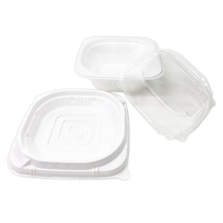 TNランチ丼セット白A 本体+中皿+蓋 本体白色600セット 172×172×約103mm ※本体・中皿は電子レンジ可 ※沖縄・離島 送料別途