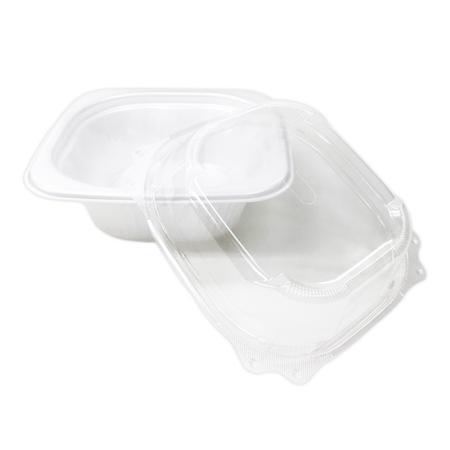 TNランチ丼セット白B 本体+蓋 本体白色600セット 172×172×約92mm ※本体は電子レンジ可 ※沖縄・離島 送料別途