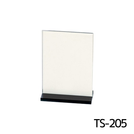 メニュースタンド A6縦 W105xH153mm TS-205 ブラックベース T型アクリルスリップメニュー