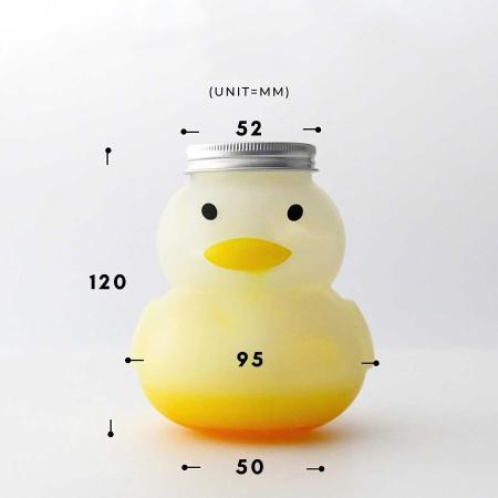 BMT-156｜ドリンクボトル アヒル 470ml 50個 タピオカストロー