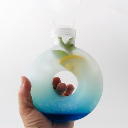 BMT-160｜ドリンクボトル ドーナツ 510ml 100個 フタ付き｜飲食店用品