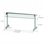 スニーズガード　1200×550×615mm　※沖縄・離島 送料別途　※個人宅配送不可　PA60602 フィリップ スニーズガード 1200タイプ