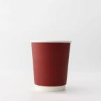 断熱二重紙コップ カラーズ　ワインレッド 240ml(8オンス)　80mm口径 1,000個　※沖縄・離島 送料別途