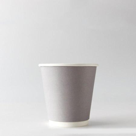 断熱二重紙コップ カラーズ　グレイ 300ml(10オンス)　90mm口径 1,000個　※沖縄・離島 送料別途