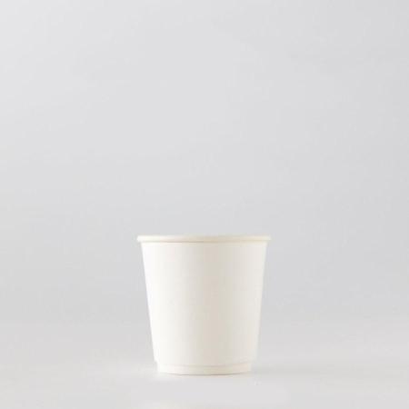 断熱二重紙コップ カラーズ　ホワイト 120ml(4オンス)　62mm口径 1,000個　※沖縄・離島 送料別途