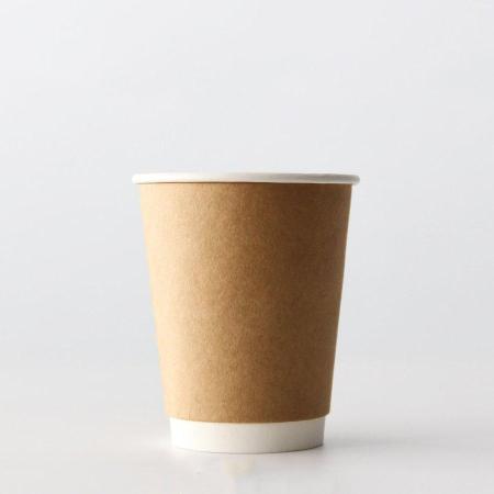 断熱クラフト二重紙コップ　クラフト 360ml(12オンス)　90mm口径 1,000個　※沖縄・離島 送料別途