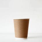 断熱エコクラフト二重紙コップ 240ml(8オンス)　80mm口径 1,000個　※沖縄・離島 送料別途