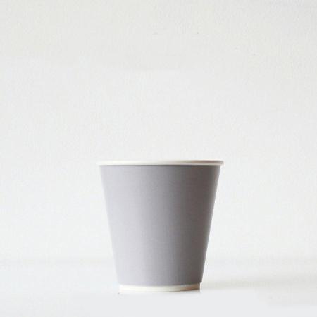 【欠品中次回入荷5月中旬以降】三重紙コップ(グレイ)　227ml(8オンス)　86mm口径 1,000個　※沖縄・離島 送料別途