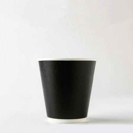 三重紙コップ(ブラック)　227ml(8オンス)　86mm口径 1,000個　※沖縄・離島 送料別途