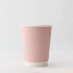 断熱二重紙コップ カラーズ　サクラピンク 360ml(12オンス) 90mm口径 1,000個　※沖縄・離島 送料別途