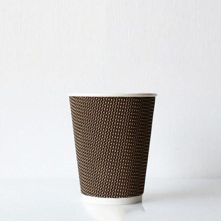 断熱ゼブラ柄二重紙コップ 360ml(12オンス)　90mm口径 1,000個　※沖縄・離島 送料別途