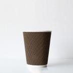 断熱ゼブラ柄二重紙コップ 360ml(12オンス)　90mm口径 1,000個　※沖縄・離島 送料別途