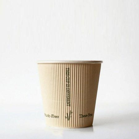 バンブーリップル紙コップ　300ml(10オンス)　90mm口径 500個　※沖縄・離島 送料別途