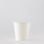 断熱二重紙コップ カラーズ　ホワイト 180ml(6オンス)　80mm口径 1,000個　※沖縄・離島 送料別途