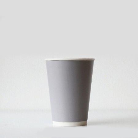 三重紙コップ(グレイ)　360ml(12オンス)　86mm口径 1,000個　※沖縄・離島 送料別途
