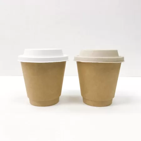 KMJ-300-NATset｜断熱二重紙コップ+パルプリッド 300ml(9オンス) 1,000