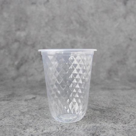 PP製U底ダイヤクリアカップ　460ml　95mm口径 1,000個 (PP製)　※沖縄・離島 送料別途