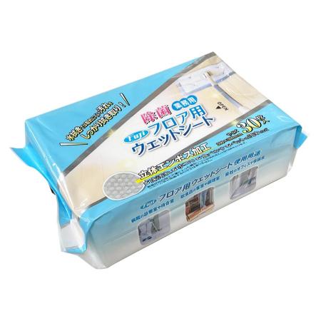 フジフロア用ウェットシート　200×300mm　30枚×32袋(960枚)　※北海道・沖縄・離島 送料別途　※個人宅配送不可 (尚美堂/フジナップ)