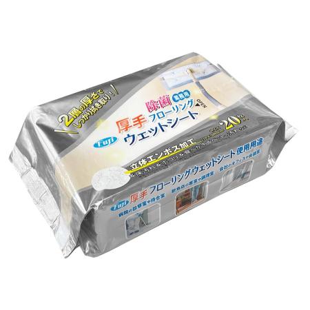 フジ厚手フローリングウェットシート 210×280mm　20枚×30袋(600枚)　※北海道・沖縄・離島 送料別途　※個人宅配送不可 (尚美堂/フジナップ)