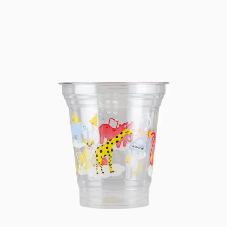 プラスチックカップ　410ml(14オンス)　96mm口径 1,000個 (PET製)　アニマル　※北海道・沖縄・離島 送料別途 ※個人宅配送不可 (東名化学)