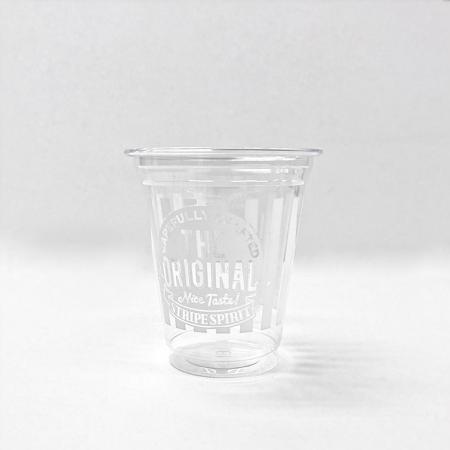 【欠品中5月中旬入荷予定】デザインカップ　363ml(12オンス)　92mm口径 1,000個　(PET製) CP92-363 ストライプスピリット ※沖縄・離島 送料別途