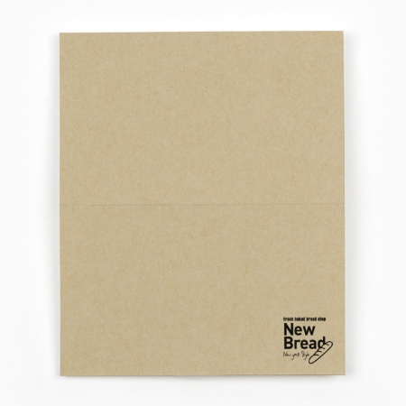 メッセージカード2つ折り用 クラフトペーパー　カジュアル ロゴ 【attaにおまかせ】