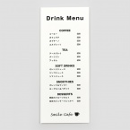 ドリンクメニュー 1片面　シンプル ロゴ　【attaにおまかせ】