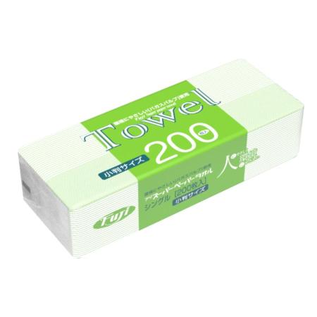 フジスーパーペーパタオル　小判 バガスパルプ　200枚×40袋(8,000枚)　※個人宅配送不可 (尚美堂/フジナップ)