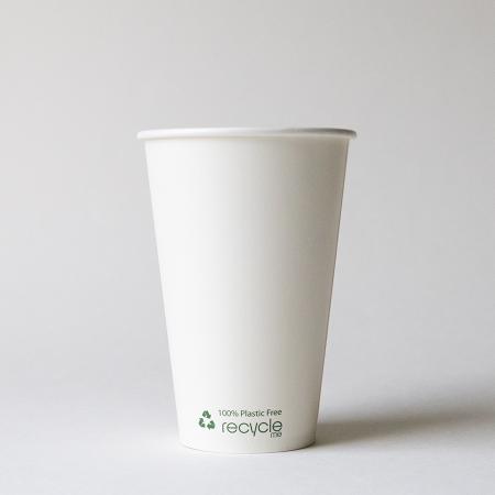 冷熱対応ECO紙コップ　Recycle me 435ml(16オンス)　90mm口径 1,000個　※沖縄・離島 送料別途