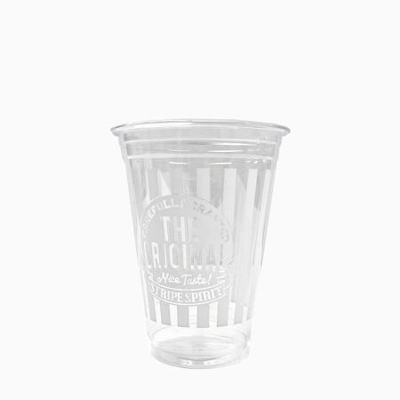 プラスチックカップ　ストライプスピリット　438ml(14オンス)　92mm口径 1,000個(PET製)　※沖縄・離島 送料別途