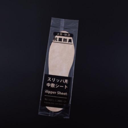 使い捨て中敷き 250mm 3,000足 茶・スリッパ用 不織布 S-P-7 スリッパ使い捨て中敷き(袋入)抗菌防臭加工 ※沖縄・離島 送料別途