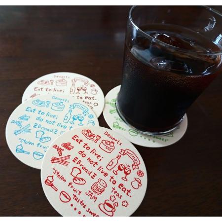 デザインクラフトコースター　厚さ1mm/5,000枚　カフェ/ブラウン　※使い捨てコースター　※北海道・沖縄・離島 送料別途